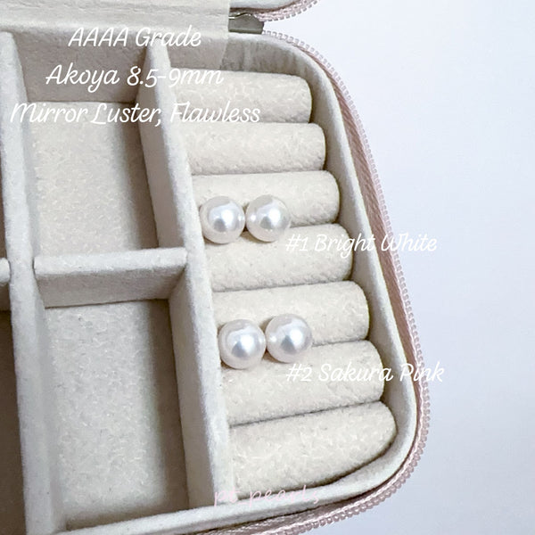 AAAA級 極光 Akoya 8.5-9mm 耳環 | AAAA Grade 8.5-9mm Akoya Earrings