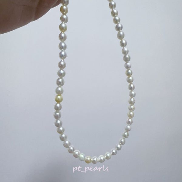 極光日本珍珠 Akoya 4.5-5mm 糖果色珠鏈 | Aurora Akoya 4.5-5mm Candy Color Pearl Strand