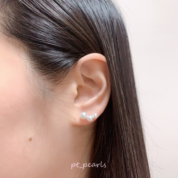 頂級極光 彩凜品質 Akoya 4-6mm耳環/ Akoya 5.5-6mm 配18K半寶石耳環  | Sailin Grade Akoya 4-6 / 5-5.5mm Earrings