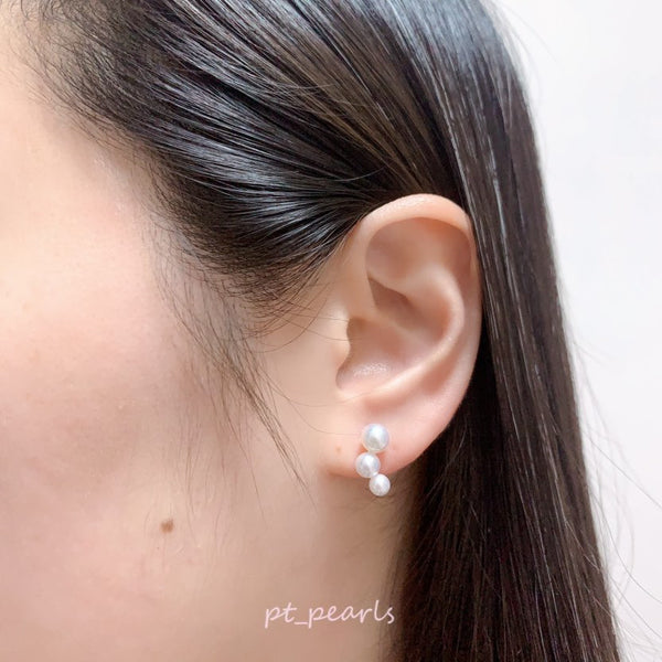 頂級極光 彩凜品質 Akoya 4-6mm耳環/ Akoya 5.5-6mm 配18K半寶石耳環  | Sailin Grade Akoya 4-6 / 5-5.5mm Earrings