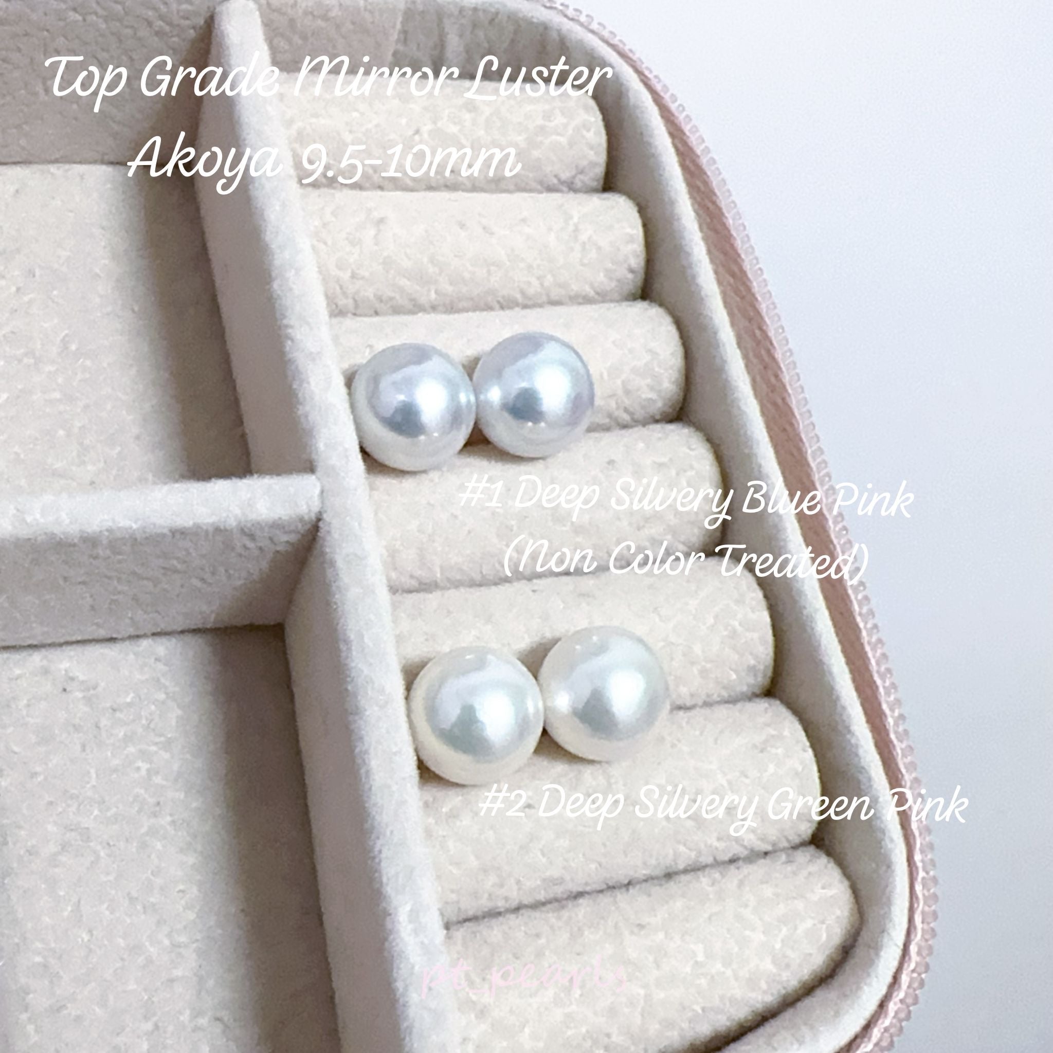 頂級 極鏡面 Akoya 9.5-10mm 耳環 | Top Grade Mirror Luster Akoya 9.5-10mm Earrings