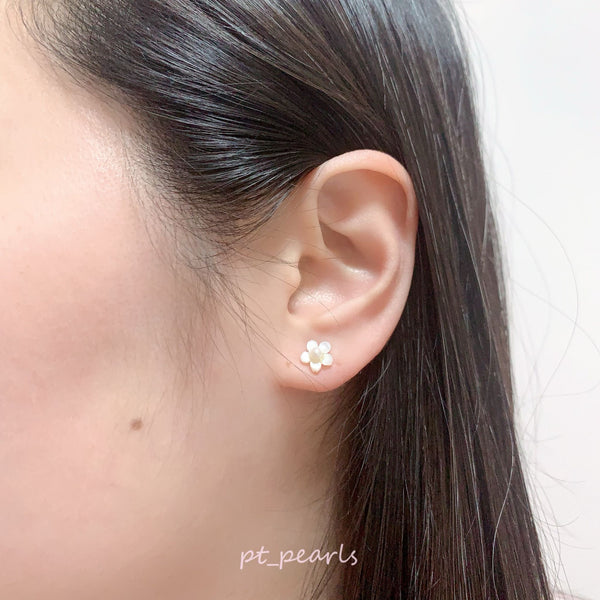 (直播價) 極光日本Akoya配貝母耳環  | Aurora Akoya with Mother Pearl Earrings