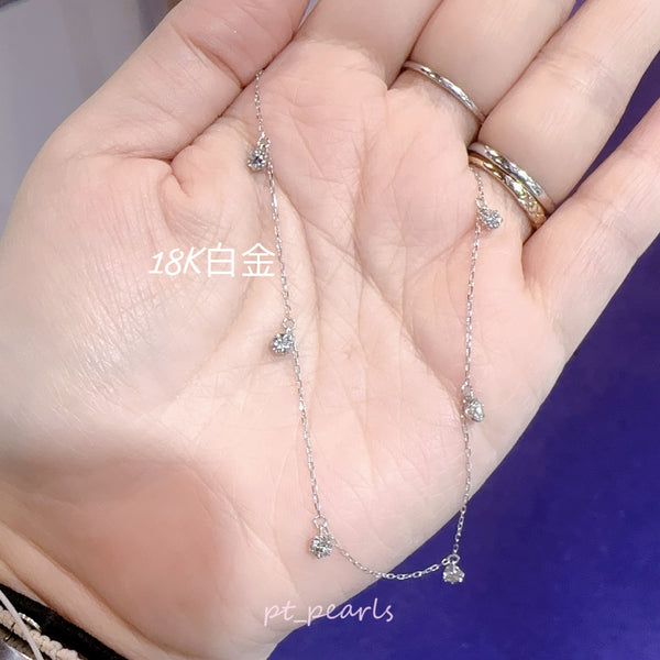 香港展限定🇯🇵 1卡滿天星鑽石頸鏈 連18K配件 | 1 carat diamond necklace with 18K setting