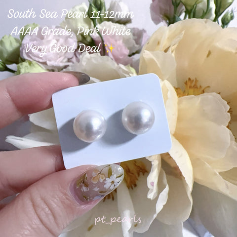 (母親節優惠) AAAA級 極光南洋澳白珠11-12mm耳環 | (Mother’s Day Special) AAAA Grade Aurora South Sea Pearl 11-12mm Earrings