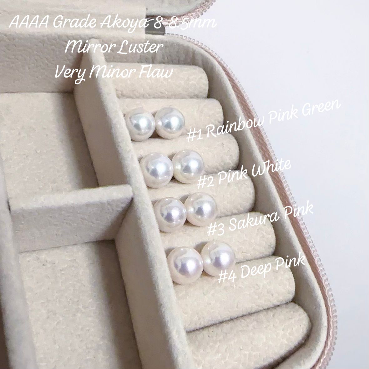 AAAA級 極光 Akoya 8-8.5mm 耳環 | AAAA Grade 8-8.5mm Akoya Earrings