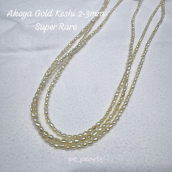 (Reserved for Javen) Akoya Keshi Gold Strand & Akoya Heart Keshi Ear Studs