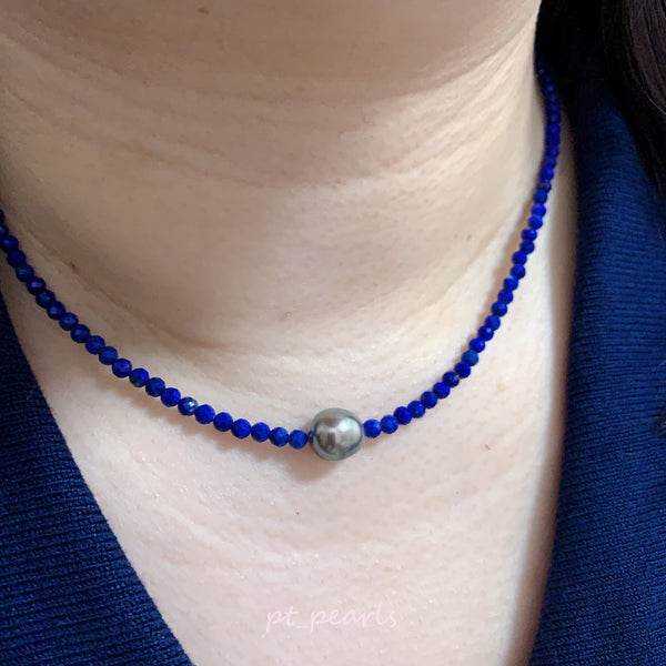 日本珍珠 Akoya / 大溪地配半寶石頸鏈 | Akoya / Tahiti & Gemstones Strand