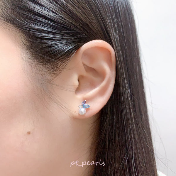 頂級極光 彩凜品質 Akoya 4-6mm耳環/ Akoya 5.5-6mm 配18K半寶石耳環  | Sailin Grade Akoya 4-6 / 5-5.5mm Earrings