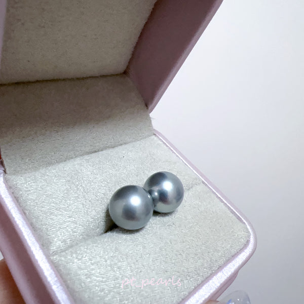(限定價) 極光大溪地 鉑金灰 11-12mm 耳環  | Aurora Tahiti Platinum Grey 11-12mm Earrings