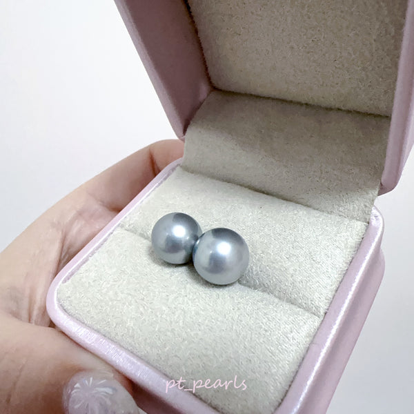 (限定價) 極光大溪地 鉑金灰 11-12mm 耳環  | Aurora Tahiti Platinum Grey 11-12mm Earrings