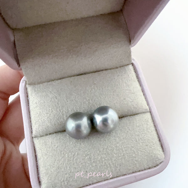 (限定價) 極光大溪地 鉑金灰 11-12mm 耳環  | Aurora Tahiti Platinum Grey 11-12mm Earrings
