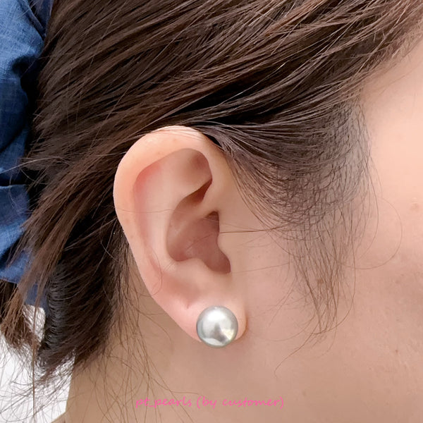(限定價) 極光大溪地 鉑金灰 11-12mm 耳環  | Aurora Tahiti Platinum Grey 11-12mm Earrings