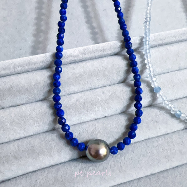日本珍珠 Akoya / 大溪地配半寶石頸鏈 | Akoya / Tahiti & Gemstones Strand