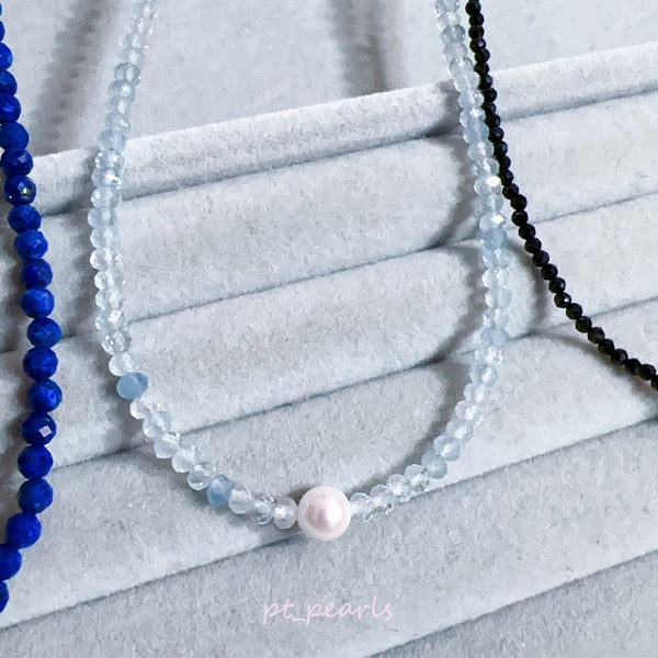 日本珍珠 Akoya / 大溪地配半寶石頸鏈 | Akoya / Tahiti & Gemstones Strand