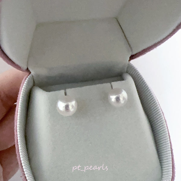 (限定價）Akoya 極光Rose Premium 8.0mm耳環 連真科研大證書 | Akoya Aurora Rose Premium 8.0mm Earrings with Japan PSL certificate