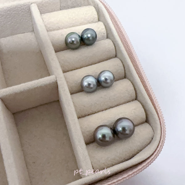 AAAA級 頂級大溪地 8-10mm 耳環 | Top Grade Tahiti Pearl 8-10mm Earrings