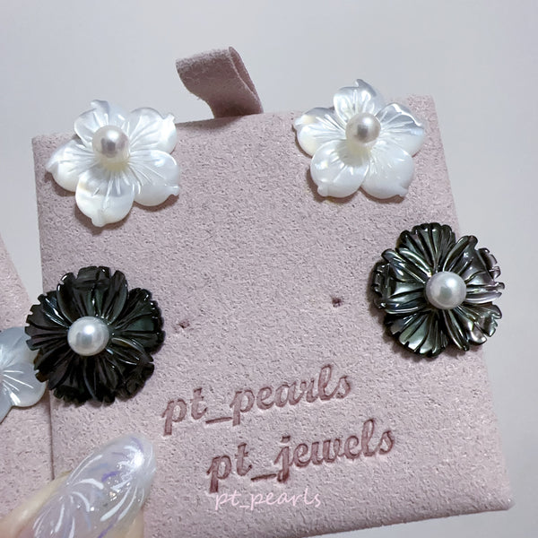 (限定價）極光Akoya 配貝母耳環 | Aurora Akoya with Mother Pearl Earrings