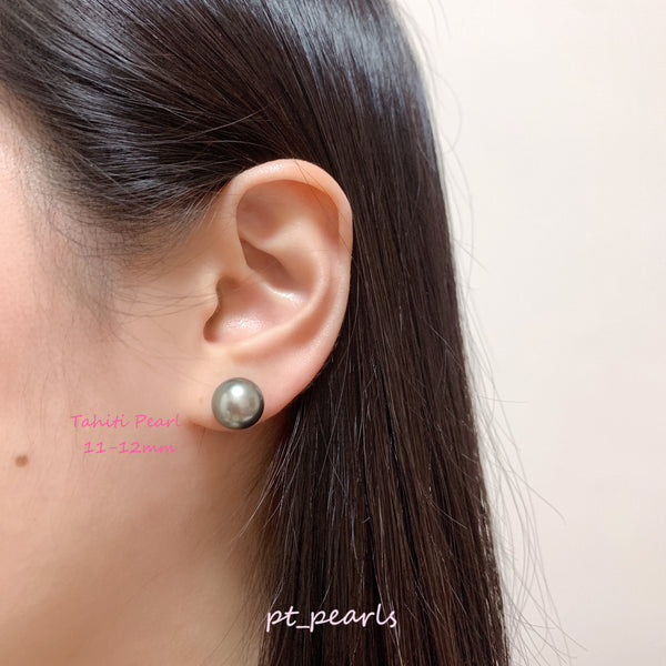 AAAA級 極光大溪地 11-12mm 耳環 | AAAA Grade Aurora Tahiti Pearl 11-12mm Earrings