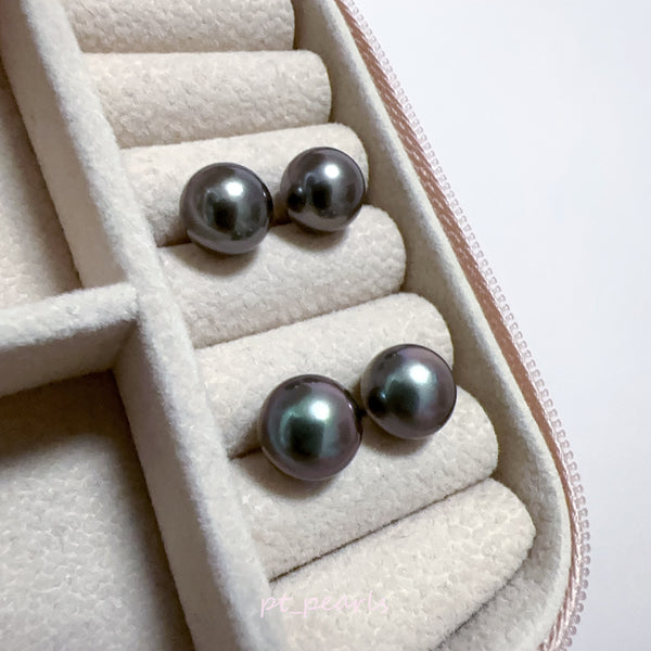 頂級極光大溪地 9-10 / 10-11mm 耳環 | Top Grade Aurora Tahiti Pearl 9-10 / 10-11mm Earrings