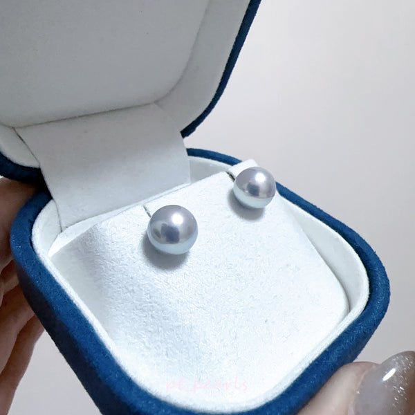 超特價 無調色 極鏡面 Akoya 8.5-9mm 耳環 | Special Offer Mirror Luster Akoya 8.5-9mm Earrings