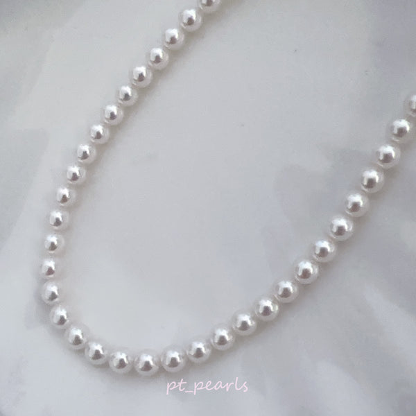 天女粉色 極光 Akoya 濃粉色 5-5.5mm 珠鏈 | Tennyo Pink Aurora Akoya Deep Pink 5- 5.5mm Pearl Strand