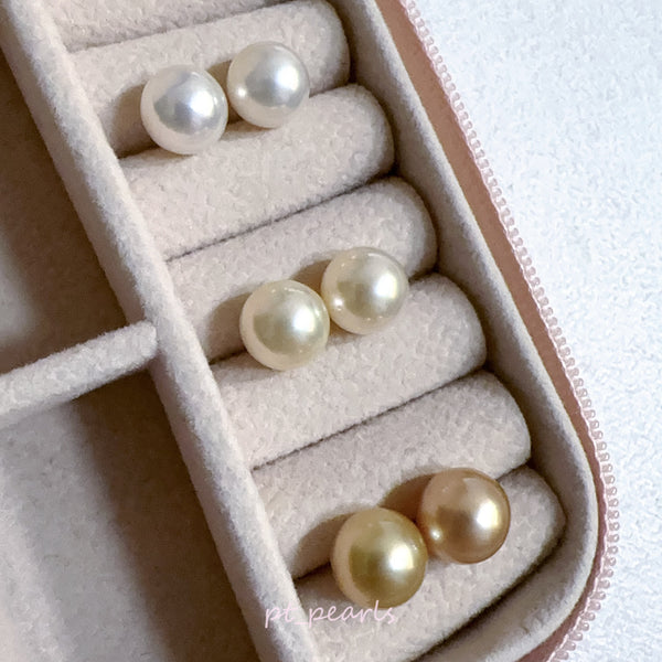 AAAA級極光南洋濃金金珠 / French Rose珍珠 9-10mm 配18K配件 | AAAA Grade Aurora South Sea Deep Gold / French Rose Pearl 9-10mm with 18K setting