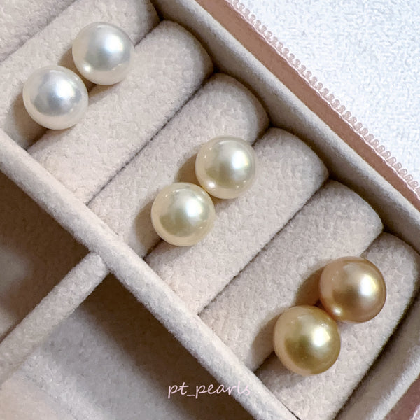 AAAA級極光南洋濃金金珠 / French Rose珍珠 9-10mm 配18K配件 | AAAA Grade Aurora South Sea Deep Gold / French Rose Pearl 9-10mm with 18K setting