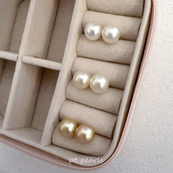 AAAA級極光南洋濃金金珠 / French Rose珍珠 9-10mm 配18K配件 | AAAA Grade Aurora South Sea Deep Gold / French Rose Pearl 9-10mm with 18K setting