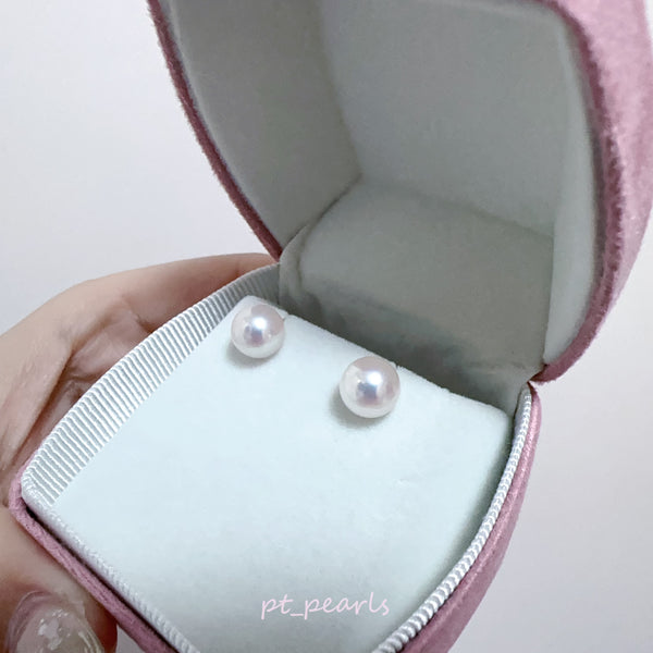 (限定價) Akoya 極光Rose 8.0mm耳環 連真科研小卡證 | Akoya Aurora Rose 8.0mm Earrings with Japan PSL Card Cert