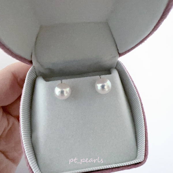 (限定價) Akoya 極光Rose 8.0mm耳環 連真科研小卡證 | Akoya Aurora Rose 8.0mm Earrings with Japan PSL Card Cert