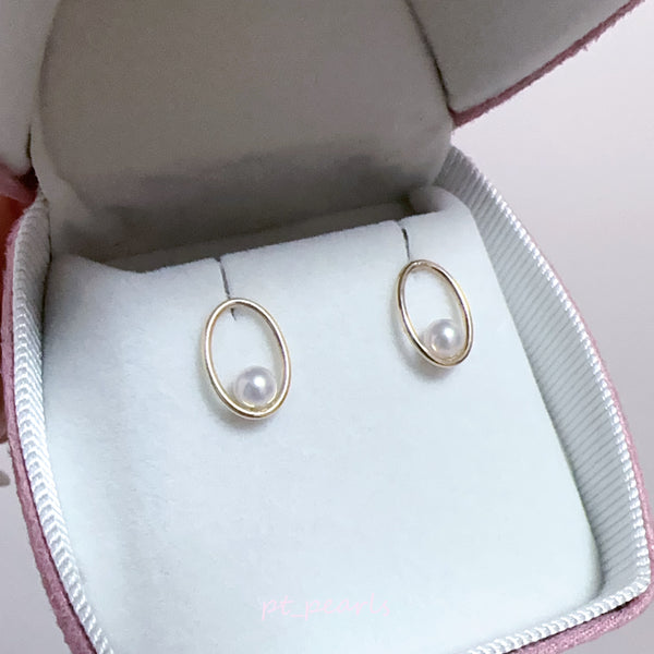 彩凜品質 4-4.5mm Akoya 設計款耳環 | Sailin Quality 4-4.5mm Akoya Special Design Earrings