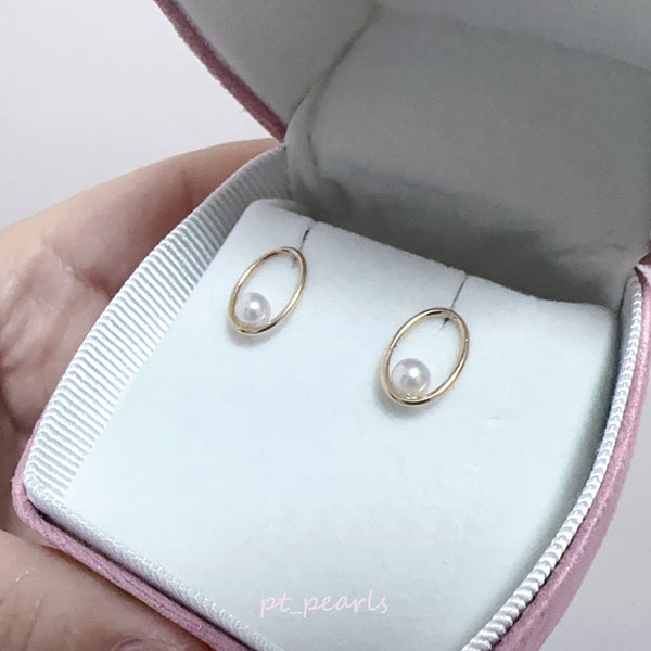 彩凜品質 4-4.5mm Akoya 設計款耳環 | Sailin Quality 4-4.5mm Akoya Special Design Earrings