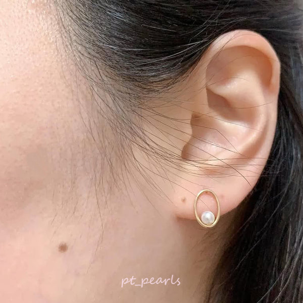 彩凜品質 4-4.5mm Akoya 設計款耳環 | Sailin Quality 4-4.5mm Akoya Special Design Earrings