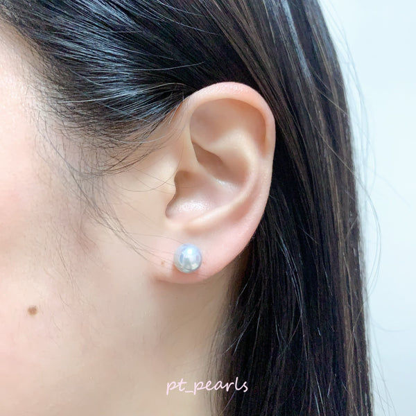 超特價 無調色 極鏡面 Akoya 8.5-9mm 耳環 | Special Offer Mirror Luster Akoya 8.5-9mm Earrings
