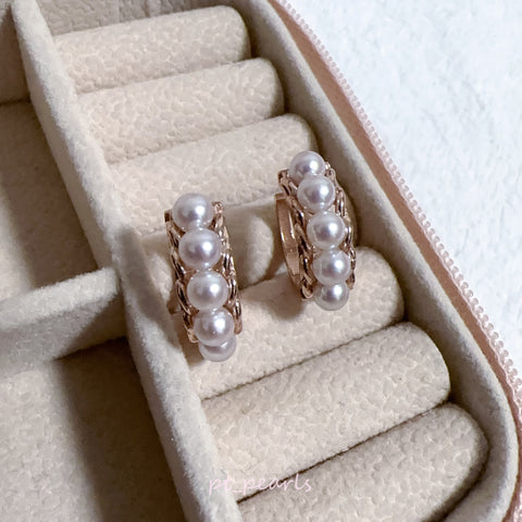 4-4.5mm Akoya 耳圈耳環 | 4-4.5mm Akoya Pearl Ear Hoops