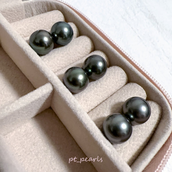 AAAA級 極光大溪地 11-12mm 耳環 | AAAA Grade Aurora Tahiti Pearl 11-12mm Earrings