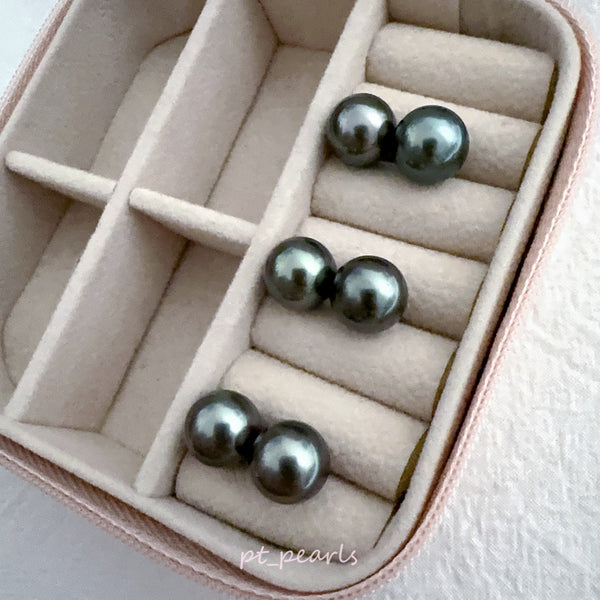 AAAA級 極光大溪地 11-12mm 耳環 | AAAA Grade Aurora Tahiti Pearl 11-12mm Earrings