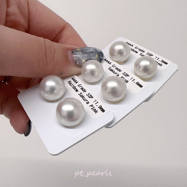 AAAA級極光澳白珍珠11-12mm配18K配件 | AAAA Grade South Sea White Pearl 11-12mm with 18K setting