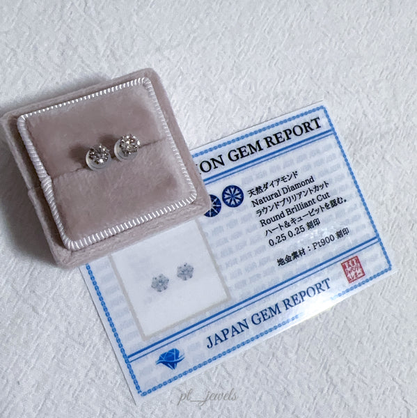 10-50份鑽石耳環 連PT900配件 | 0.10-0.50 carat diamond earrings with PT900 setting