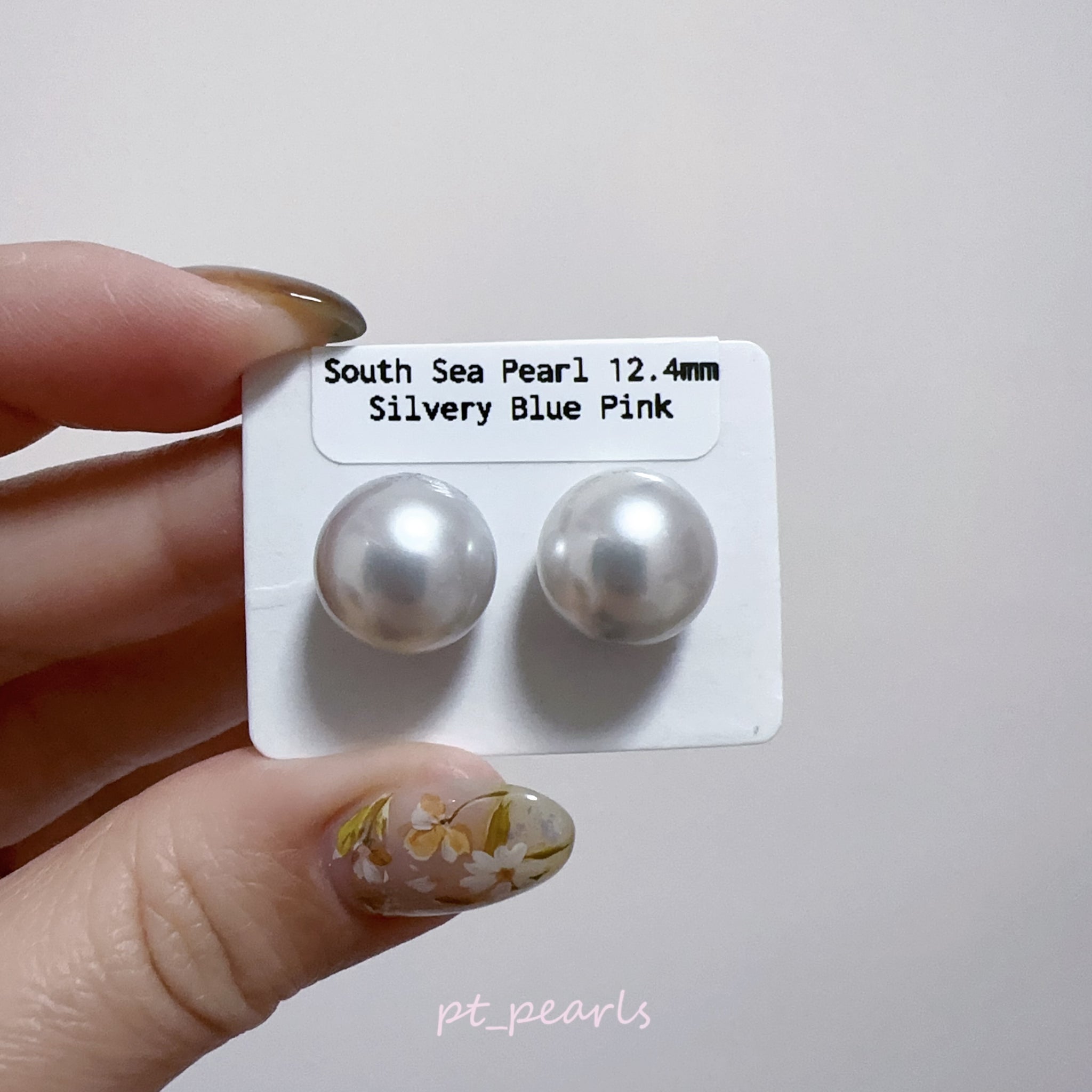 (母親節優惠) 極光澳白珍珠 銀藍粉色 12.4mm 配18K配件 | (Mother’s Day Special) Aurora South Sea Pearl in Silvery Blue 12.4mm with 18K setting