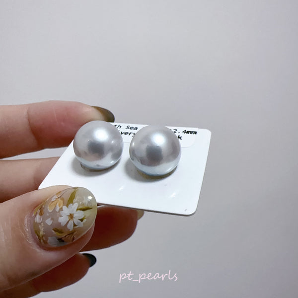(母親節優惠) 極光澳白珍珠 銀藍粉色 12.4mm 配18K配件 | (Mother’s Day Special) Aurora South Sea Pearl in Silvery Blue 12.4mm with 18K setting