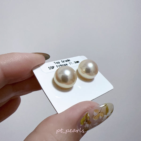 頂級極光南洋French Rose珍珠 11.5mm 配18K配件 | Top Grade Aurora South Sea French Rose Pearl 11.5mm with 18K setting