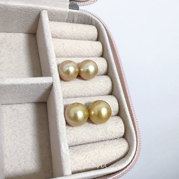 頂級極光南洋極濃金珠 10-11 / 11-12mm 配18K配件 | Top Grade Aurora South Sea Deep Gold Pearl 10-11 / 11-12mm with 18K setting