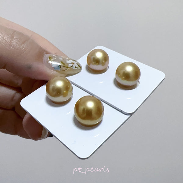 頂級極光南洋極濃金珠 10-11 / 11-12mm 配18K配件 | Top Grade Aurora South Sea Deep Gold Pearl 10-11 / 11-12mm with 18K setting