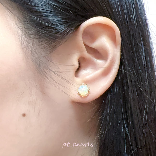 1卡60份澳寶耳環 連18K配件 | 1.6 carat Opal with 18K Setting Earrings