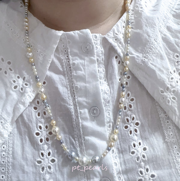 極光 Akoya 糖果色 無調色 3-9mm 珠鏈及手鏈 | Aurora Akoya Macaroon Non Color Treated 3-9mm Pearl Strand & Bracelet