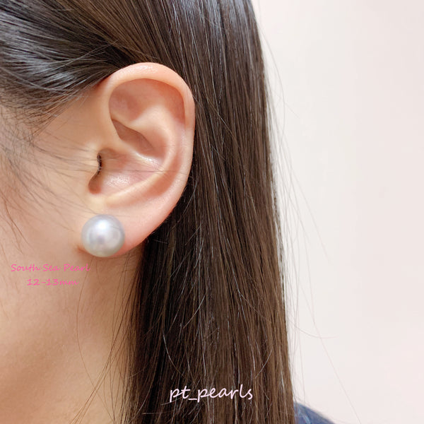 (母親節優惠) 極光澳白珍珠 銀藍粉色 12.4mm 配18K配件 | (Mother’s Day Special) Aurora South Sea Pearl in Silvery Blue 12.4mm with 18K setting