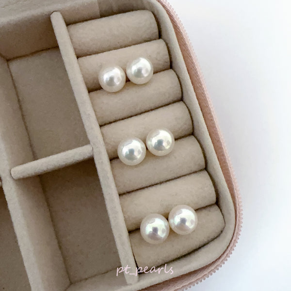 AAAA級 / 花珠級 頂級Akoya 9-9.5mm 耳環 | AAAA / Hanadama Top Grade 9-9.5mm Akoya Earrings
