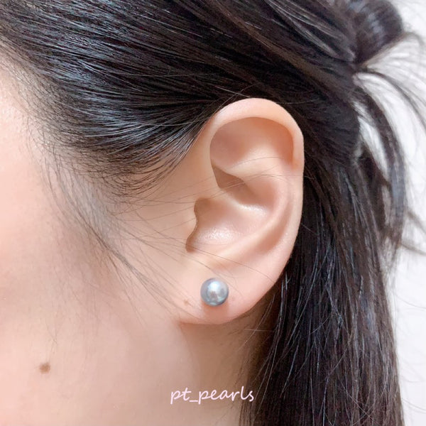 Akoya 極光巴洛克 人魚色無調色 7.5-8mm耳環 | Aurora Akoya Baroque Mermaid Color Non Color Treated 7.5-8mm Earrings