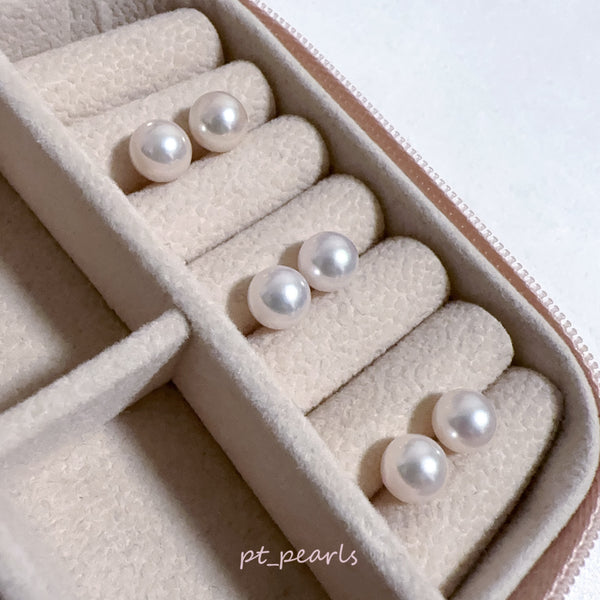 AAAA級 7.5-8mm Akoya耳環 | AAAA grade 7.5-8mm Akoya earrings